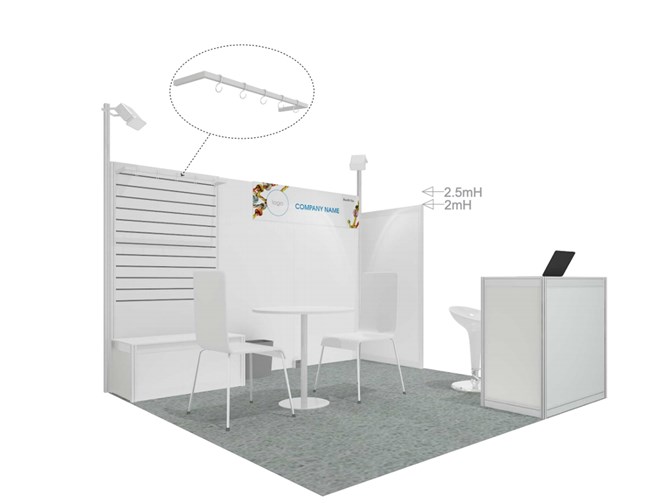 Hybrid Stand (6 sqm) - Hanging Rod Design